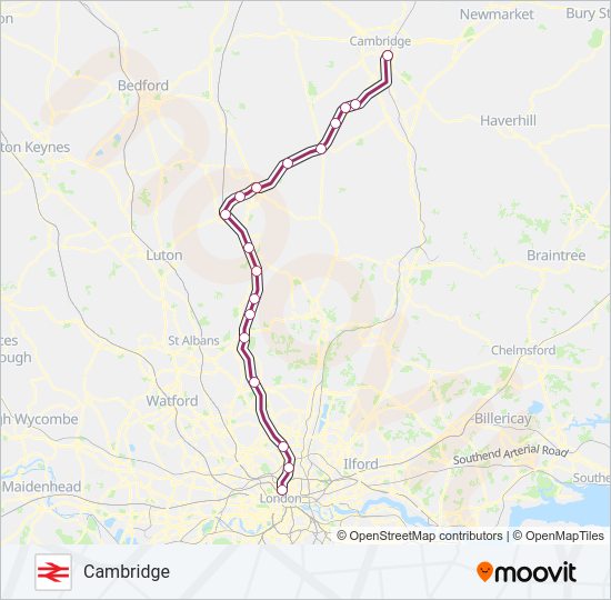 GREAT NORTHERN train Line Map