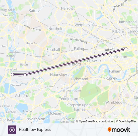 heathrow express Route: Schedules, Stops & Maps - Heathrow Terminal 5  (Updated)
