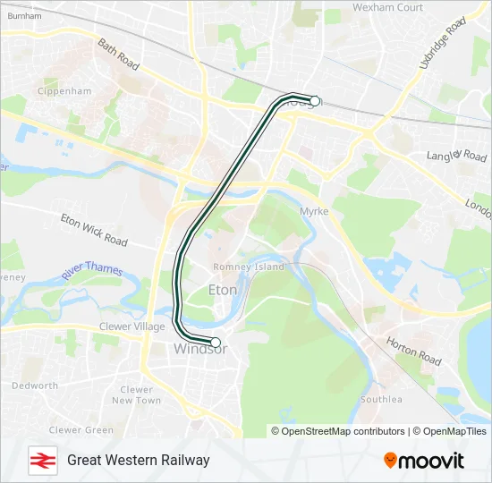 GREAT WESTERN RAILWAY Train Line Map
