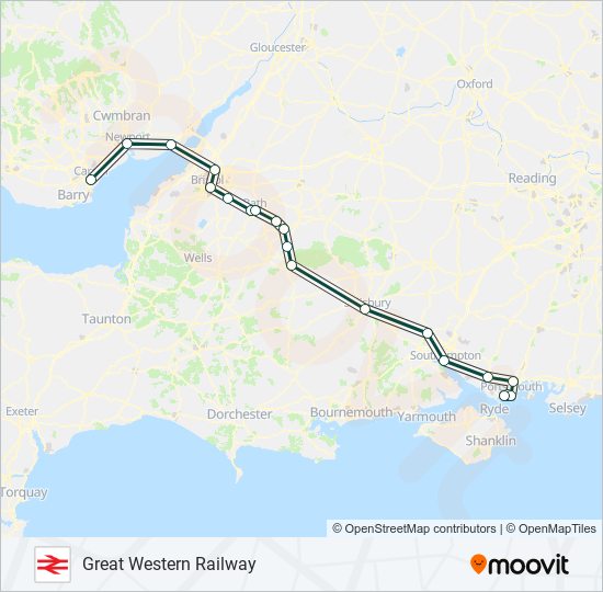 great western railway Route: Schedules, Stops & Maps - Portsmouth ...