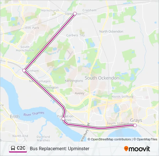 C2C Bus Line Map