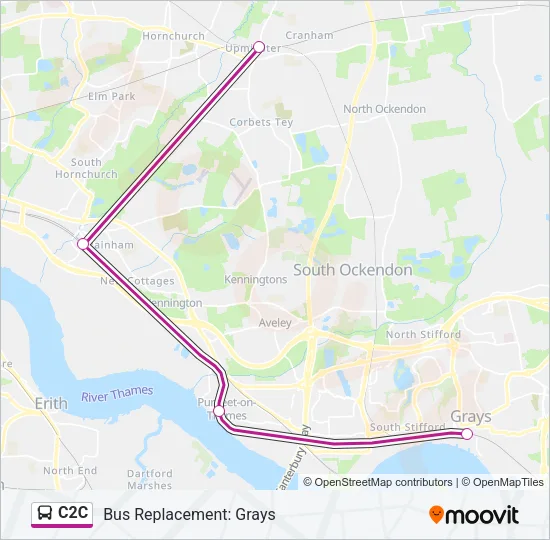 C2C Bus Line Map