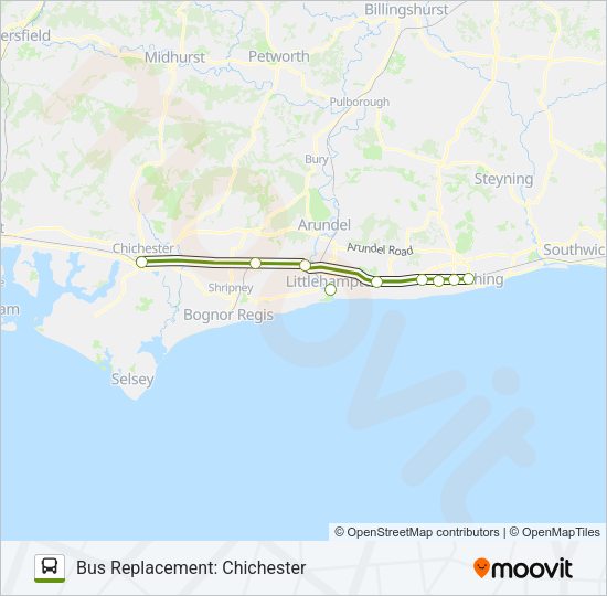 SOUTHERN Bus Line Map