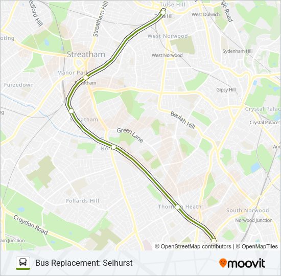 SOUTHERN Bus Line Map
