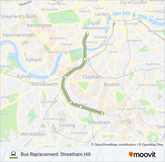SOUTHERN Bus Line Map