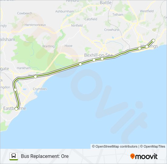 SOUTHERN Bus Line Map