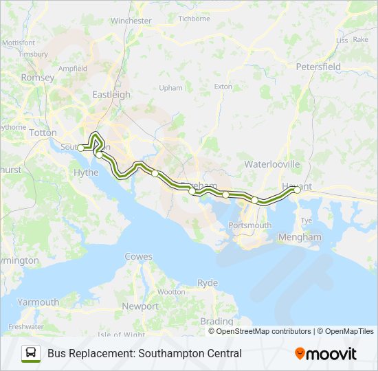 SOUTHERN Bus Line Map