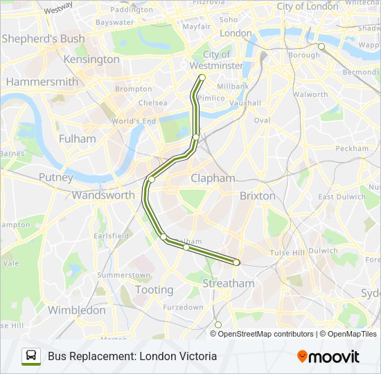 SOUTHERN Bus Line Map