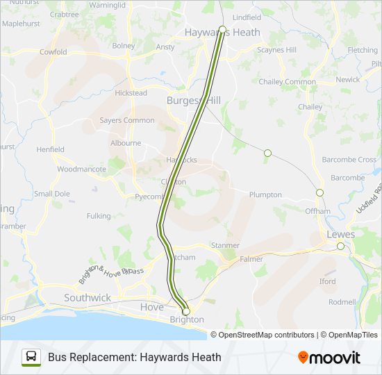 SOUTHERN Bus Line Map