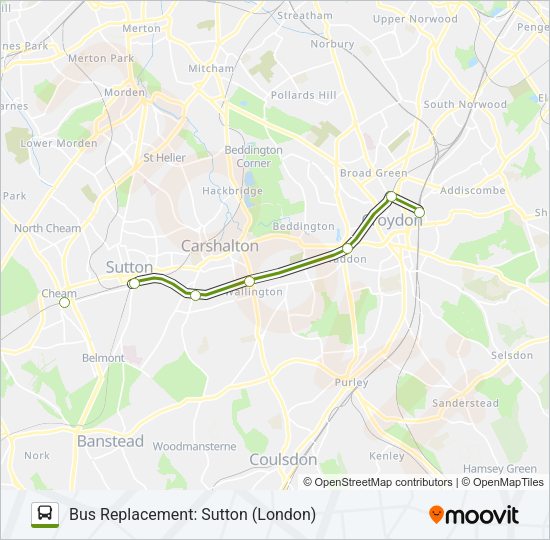 SOUTHERN Bus Line Map