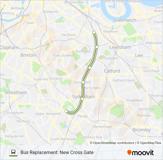 SOUTHERN Bus Line Map