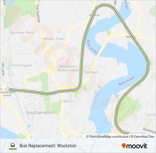 SOUTHERN Bus Line Map