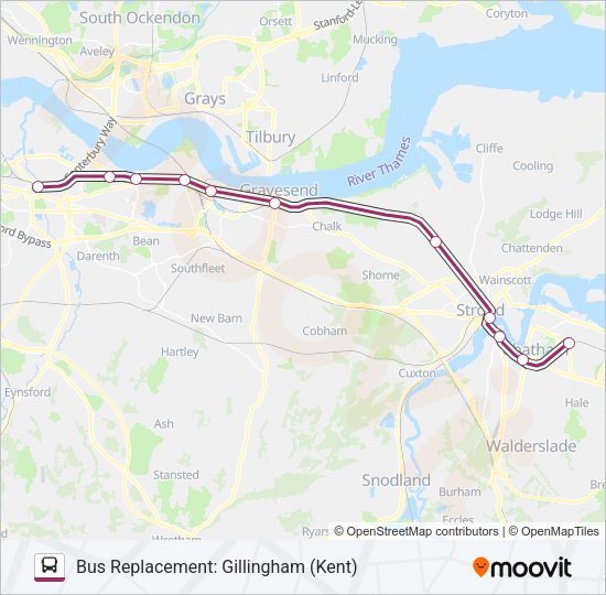 THAMESLINK Bus Line Map