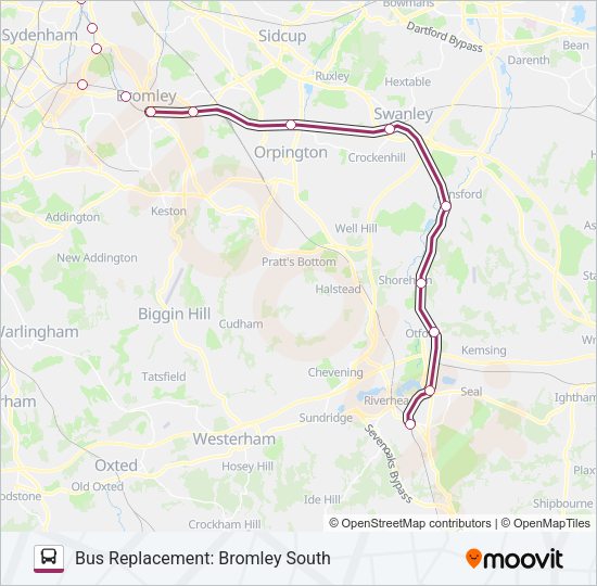 THAMESLINK Bus Line Map