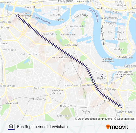 SOUTHEASTERN Bus Line Map