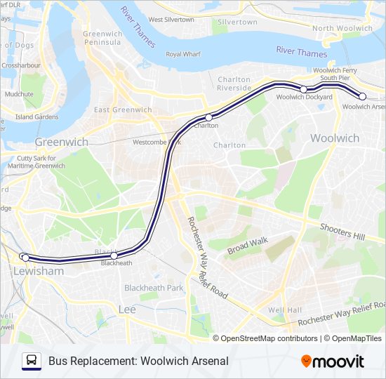 SOUTHEASTERN Bus Line Map