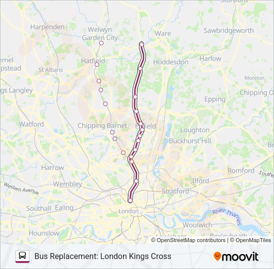 GREAT NORTHERN Bus Line Map