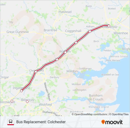 GREATER ANGLIA Bus Line Map