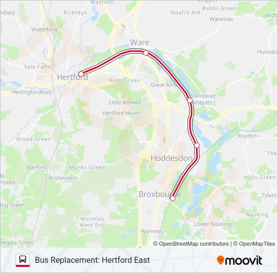 GREATER ANGLIA Bus Line Map