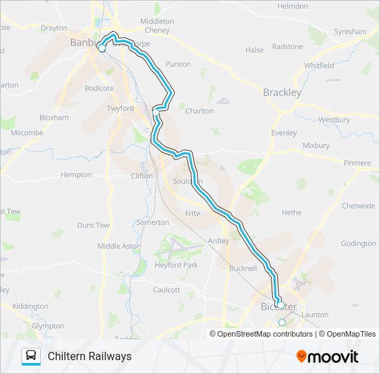 CHILTERN RAILWAYS Bus Line Map
