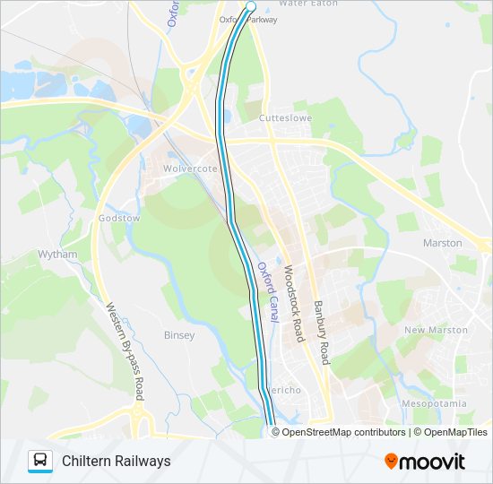 CHILTERN RAILWAYS Bus Line Map