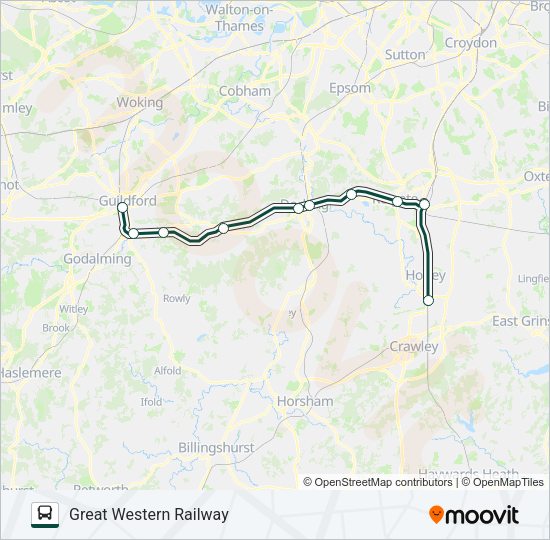 GREAT WESTERN RAILWAY Bus Line Map