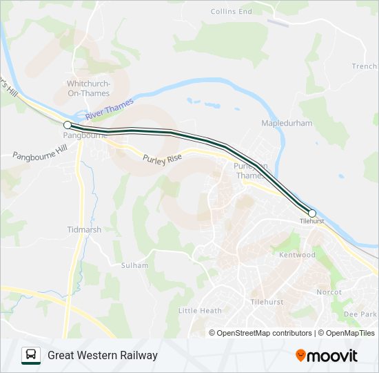 GREAT WESTERN RAILWAY Bus Line Map