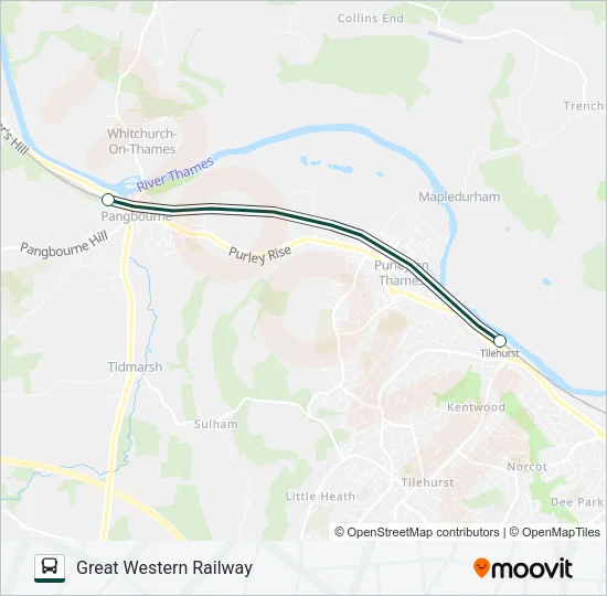 GREAT WESTERN RAILWAY Bus Line Map