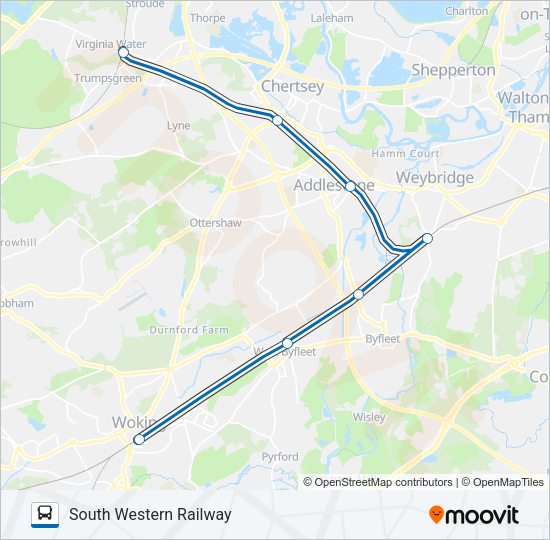 SOUTH WESTERN RAILWAY Bus Line Map