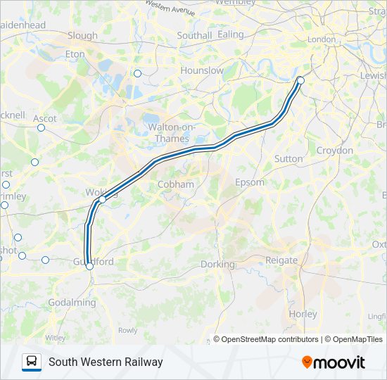 SOUTH WESTERN RAILWAY Bus Line Map
