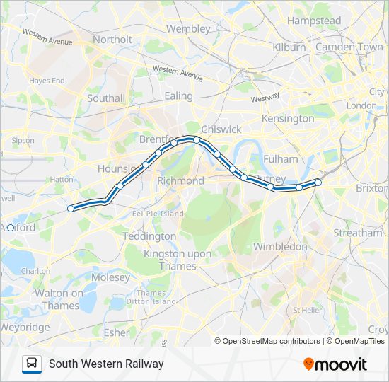 SOUTH WESTERN RAILWAY Route: Schedules, Stops & Maps - Bus Replacement ...