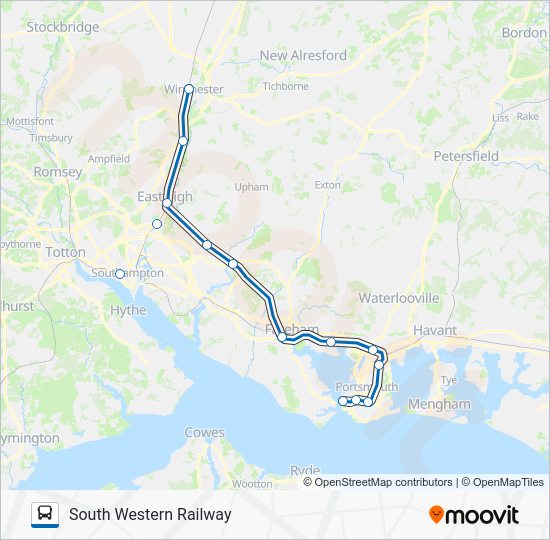 SOUTH WESTERN RAILWAY Route: Schedules, Stops & Maps - Bus Replacement ...