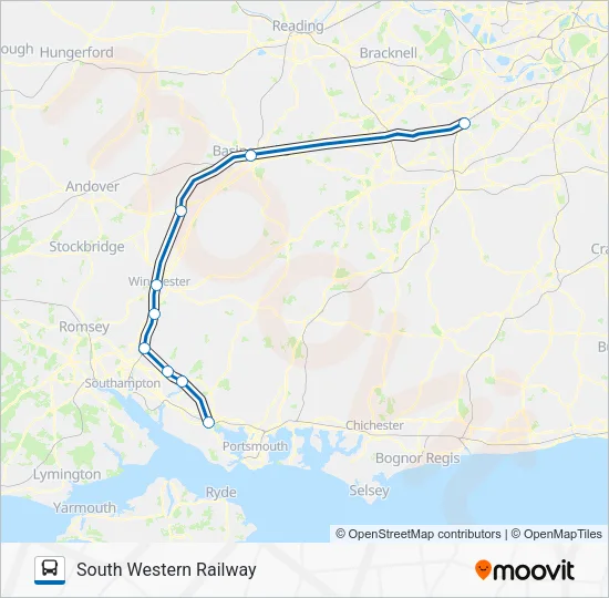 SOUTH WESTERN RAILWAY Bus Line Map