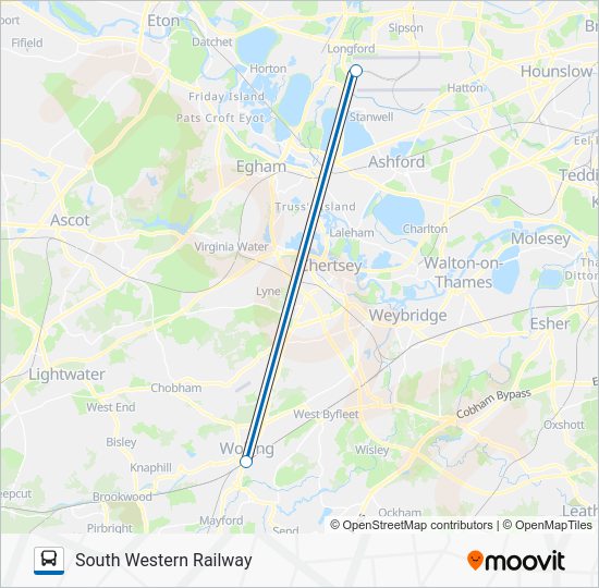 SOUTH WESTERN RAILWAY Route: Schedules, Stops & Maps - Bus Replacement ...