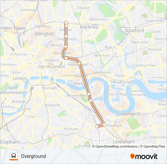 OVERGROUND Bus Line Map