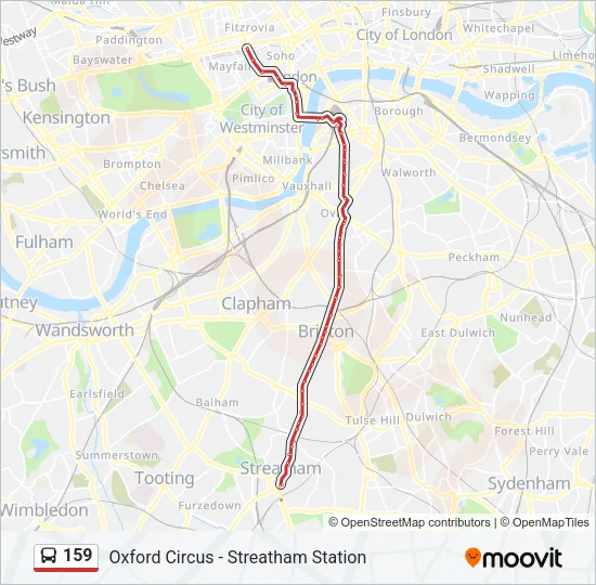 159 Bus Line Map