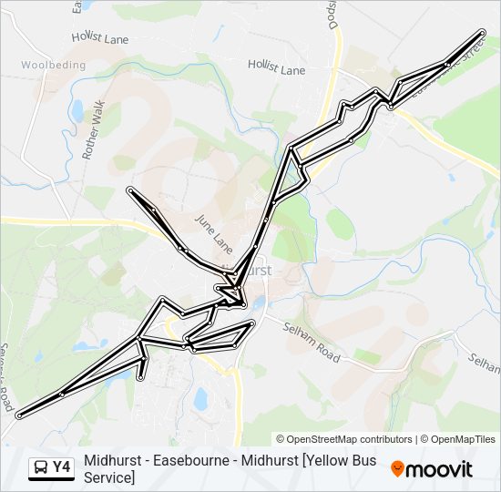 Y4 Bus Line Map
