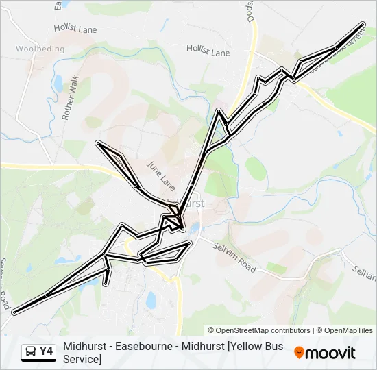 Y4 Bus Line Map