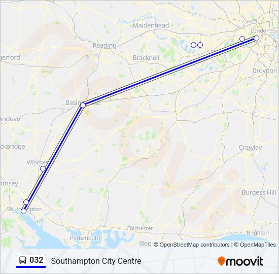 032 Bus Line Map
