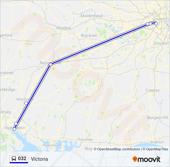032 Bus Line Map
