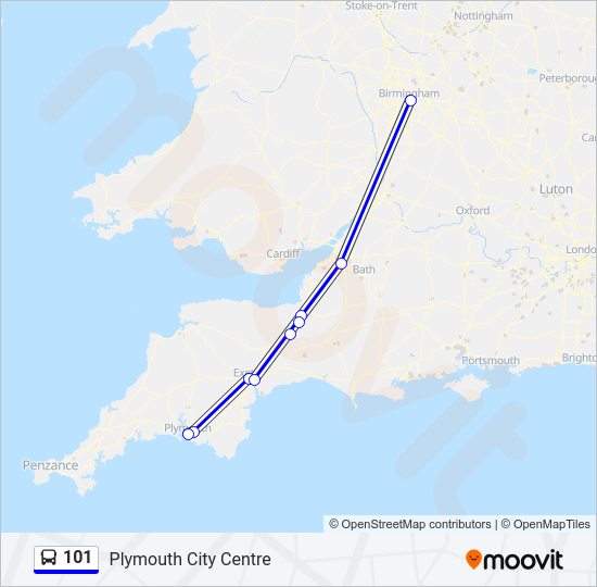 101 Bus Line Map