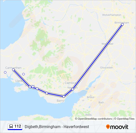 Bus 112 Route Map 112 Route: Schedules, Stops & Maps - Digbeth (Updated)