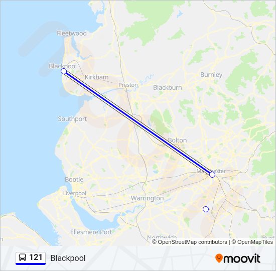 121 Bus Line Map