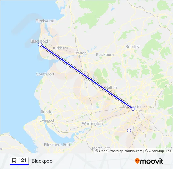 121 Bus Line Map