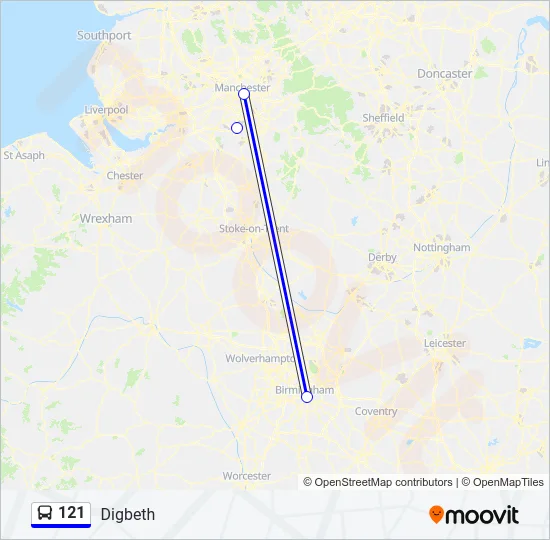 121 Bus Line Map