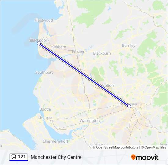 121 Bus Line Map