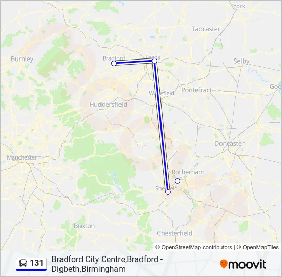 131 Bus Line Map