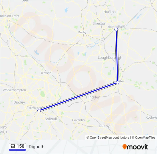 150 Bus Line Map