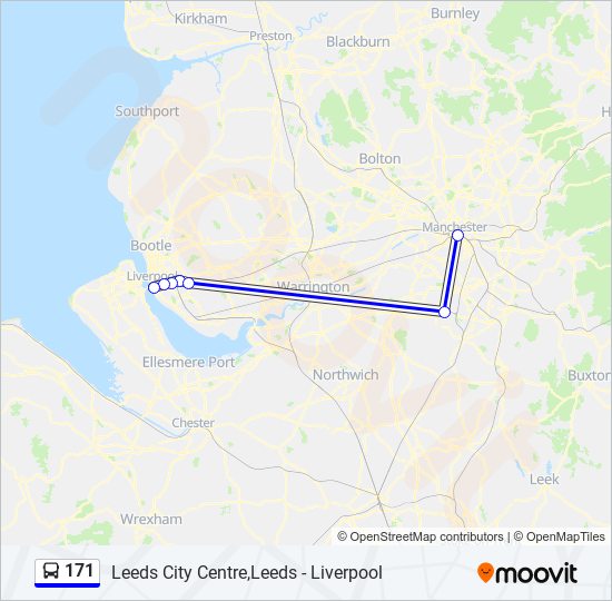 171 Route: Schedules, Stops &amp; Maps - Manchester City Centre (Updated)