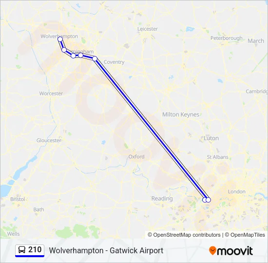 210 Bus Line Map